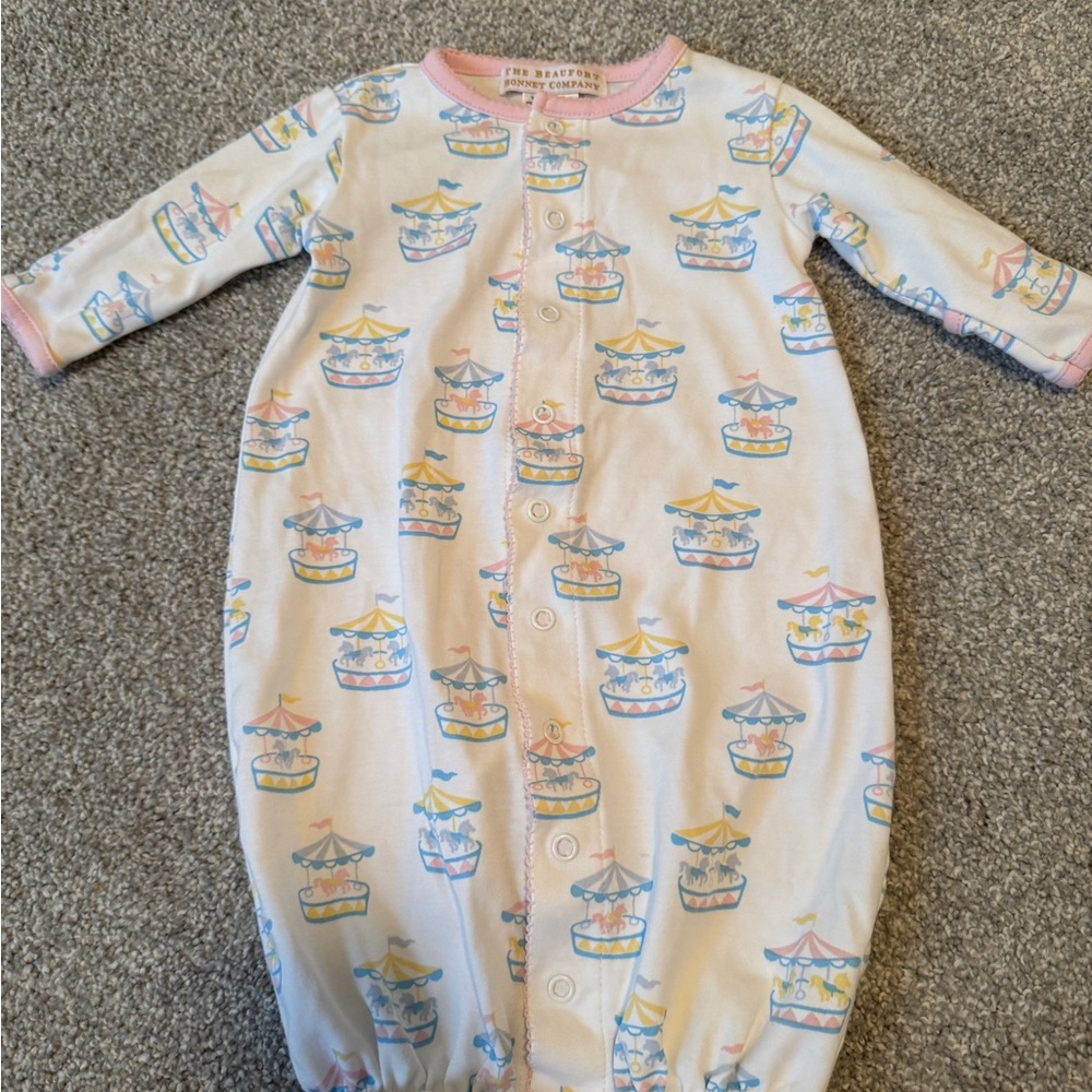 Beaufort Bonnet Twinkle Twinkle Two in 1 Converter Gown Carousel Pink NB Layette